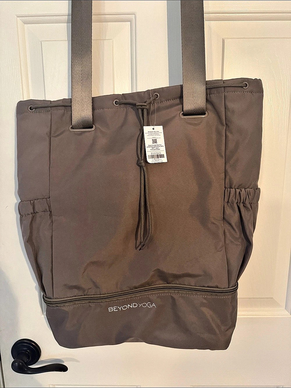 Beyond Yoga Convertible Gym Bag Brown Tote NWT